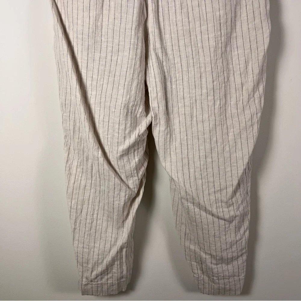Banana Republic Womens Linen Blend Pants Size 16 Neutral Lightweight Tailored